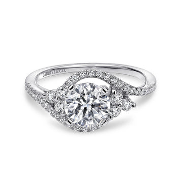 14KW Diamond Engagement Semi-Mount Ring, .34 CTW